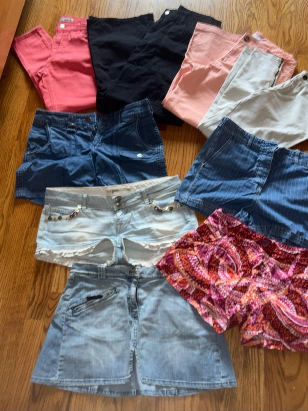Lots Of 9 NEW & not Denim Pants/Shorts/Skirts: Zara Loft Abercrombie Gap Sz 6/8 - Picture 2 of 12